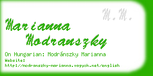 marianna modranszky business card