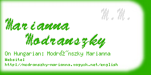 marianna modranszky business card